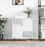 VidaXL Dressoir 60x35x70 cm bewerkt hout hoogglans wit