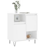 VidaXL Dressoir 60x35x70 cm bewerkt hout hoogglans wit