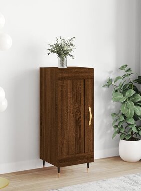 VidaXL Dressoir 34,5x34x90 cm bewerkt hout bruineikenkleurig