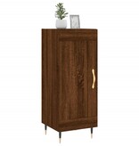 VidaXL Dressoir 34,5x34x90 cm bewerkt hout bruineikenkleurig