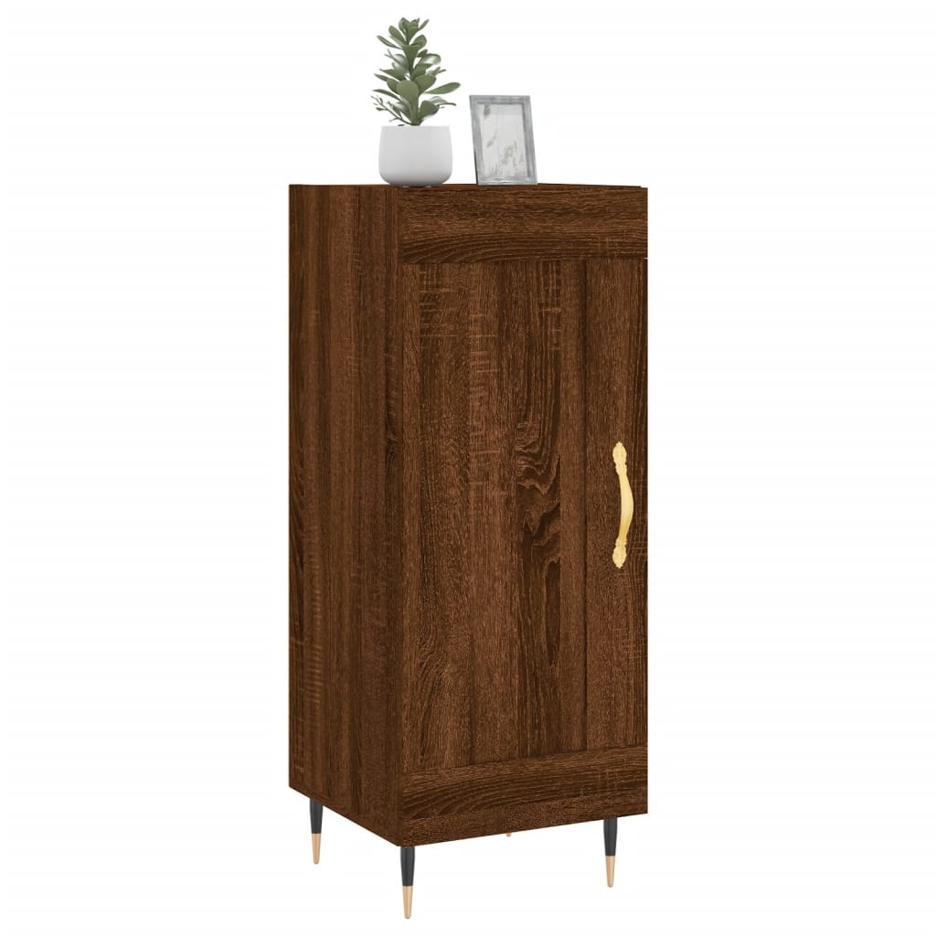 VidaXL Dressoir 34,5x34x90 cm bewerkt hout bruineikenkleurig