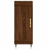 VidaXL Dressoir 34,5x34x90 cm bewerkt hout bruineikenkleurig