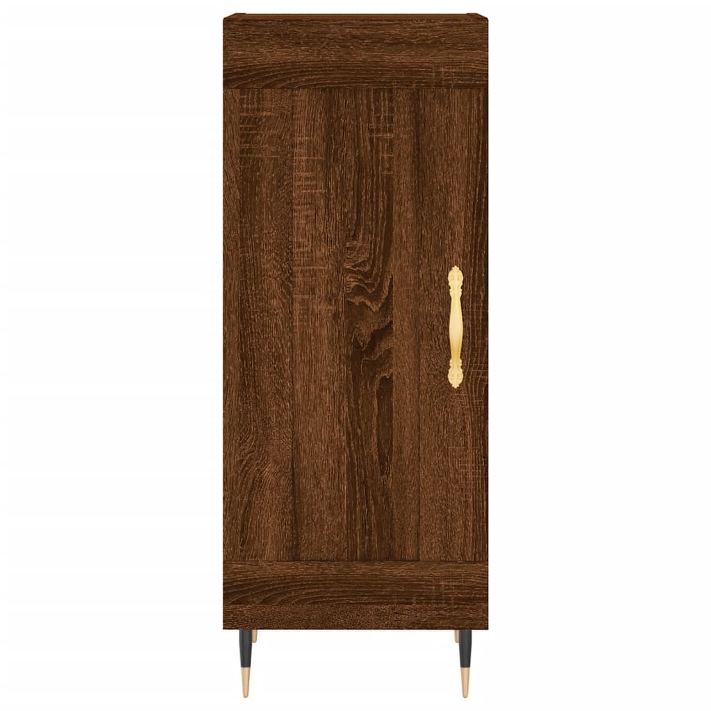 VidaXL Dressoir 34,5x34x90 cm bewerkt hout bruineikenkleurig
