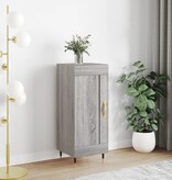 VidaXL Dressoir 34,5x34x90 cm bewerkt hout grijs sonoma eikenkleurig