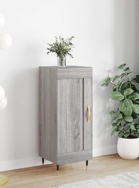 VidaXL Dressoir 34,5x34x90 cm bewerkt hout grijs sonoma eikenkleurig