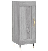 VidaXL Dressoir 34,5x34x90 cm bewerkt hout grijs sonoma eikenkleurig