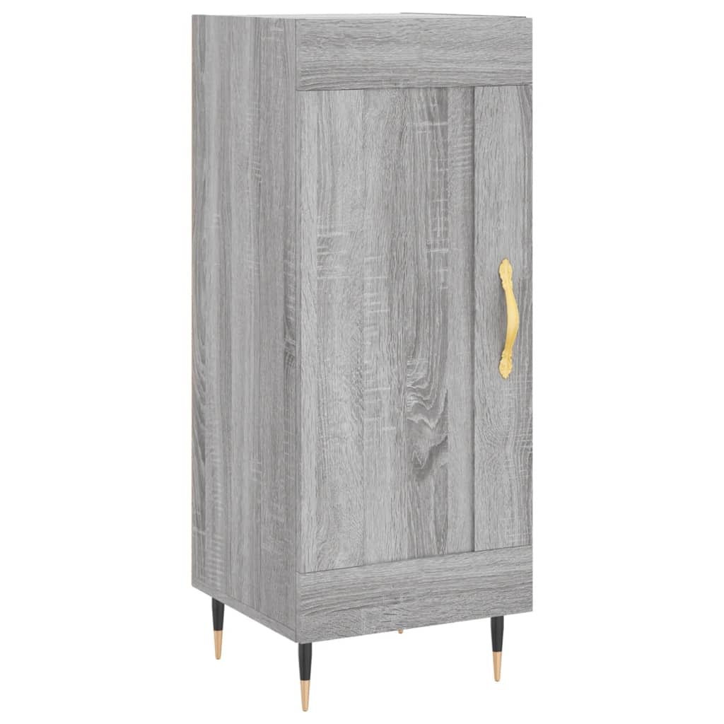 VidaXL Dressoir 34,5x34x90 cm bewerkt hout grijs sonoma eikenkleurig