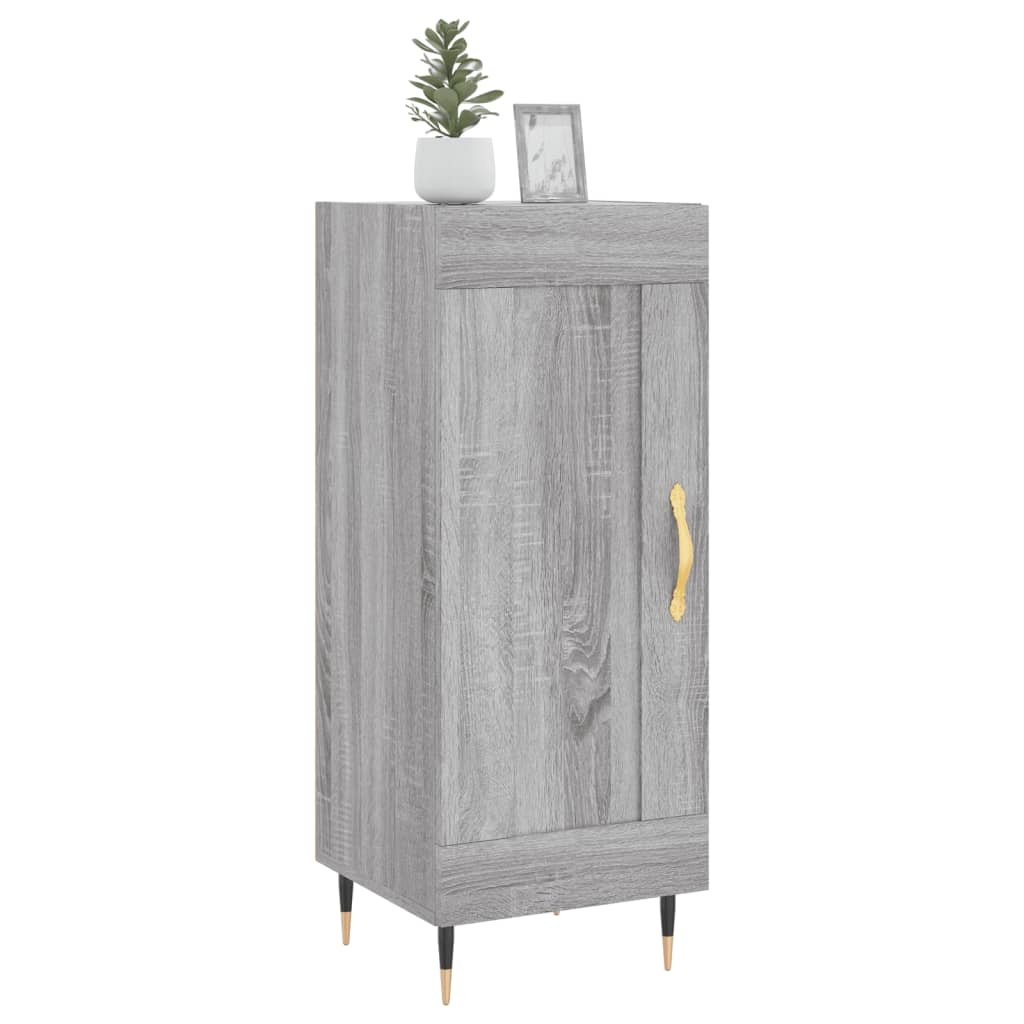 VidaXL Dressoir 34,5x34x90 cm bewerkt hout grijs sonoma eikenkleurig