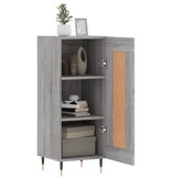 VidaXL Dressoir 34,5x34x90 cm bewerkt hout grijs sonoma eikenkleurig