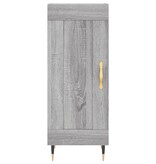 VidaXL Dressoir 34,5x34x90 cm bewerkt hout grijs sonoma eikenkleurig