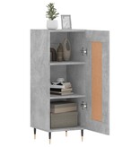 VidaXL Dressoir 34,5x34x90 cm bewerkt hout betongrijs
