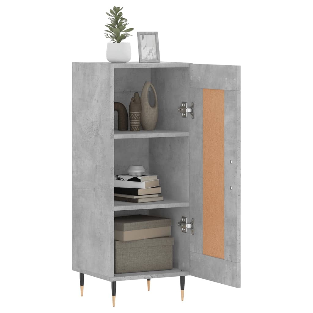 VidaXL Dressoir 34,5x34x90 cm bewerkt hout betongrijs