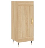 VidaXL Dressoir 34,5x34x90 cm bewerkt hout sonoma eiken