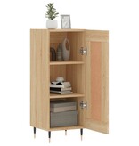 VidaXL Dressoir 34,5x34x90 cm bewerkt hout sonoma eiken