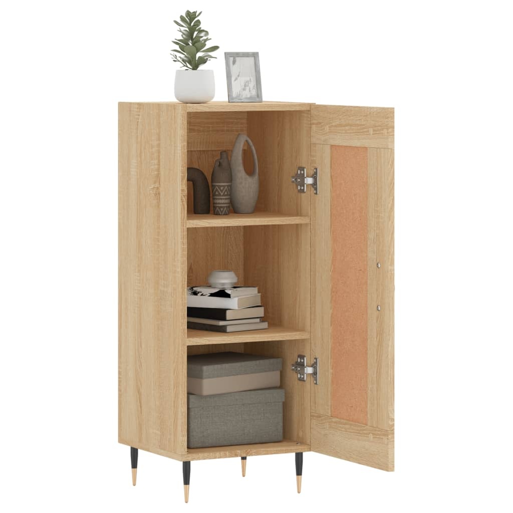 VidaXL Dressoir 34,5x34x90 cm bewerkt hout sonoma eiken