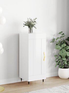 VidaXL Dressoir 34,5x34x90 cm bewerkt hout hoogglans wit
