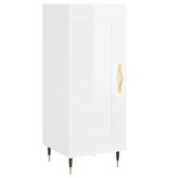 VidaXL Dressoir 34,5x34x90 cm bewerkt hout hoogglans wit
