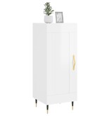VidaXL Dressoir 34,5x34x90 cm bewerkt hout hoogglans wit