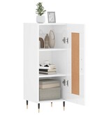 VidaXL Dressoir 34,5x34x90 cm bewerkt hout hoogglans wit