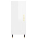 VidaXL Dressoir 34,5x34x90 cm bewerkt hout hoogglans wit