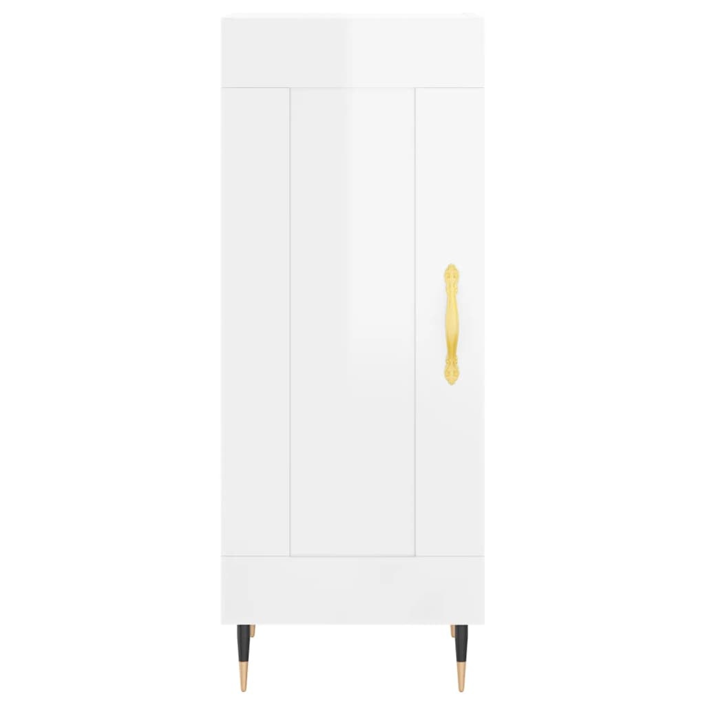 VidaXL Dressoir 34,5x34x90 cm bewerkt hout hoogglans wit