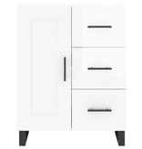 VidaXL Dressoir 69,5x34x90 cm bewerkt hout hoogglans wit