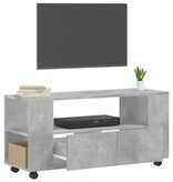 VidaXL Tv-meubel 102x34,5x43 cm bewerkt hout betongrijs