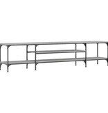 VidaXL Tv-meubel 201x35x45 cm bewerkt hout en ijzer grijs sonoma eiken