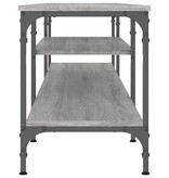 VidaXL Tv-meubel 201x35x45 cm bewerkt hout en ijzer grijs sonoma eiken