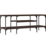 VidaXL Tv-meubel 121x35x45 cm bewerkt hout en ijzer bruineikenkleurig