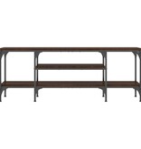 VidaXL Tv-meubel 121x35x45 cm bewerkt hout en ijzer bruineikenkleurig