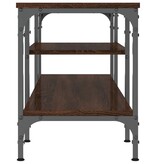 VidaXL Tv-meubel 121x35x45 cm bewerkt hout en ijzer bruineikenkleurig