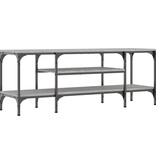VidaXL Tv-meubel 121x35x45 cm bewerkt hout en ijzer grijs sonoma eiken