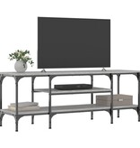 VidaXL Tv-meubel 121x35x45 cm bewerkt hout en ijzer grijs sonoma eiken