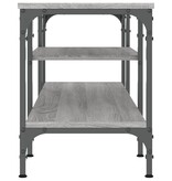 VidaXL Tv-meubel 121x35x45 cm bewerkt hout en ijzer grijs sonoma eiken
