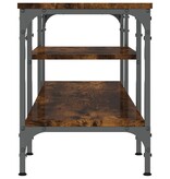 VidaXL Tv-meubel 121x35x45 cm bewerkt hout en ijzer gerookt eikenkleur