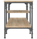 VidaXL Tv-meubel 121x35x45 cm bewerkt hout en ijzer sonoma eikenkleur