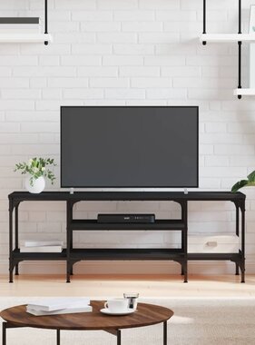 VidaXL Tv-meubel 121x35x45 cm bewerkt hout en ijzer zwart