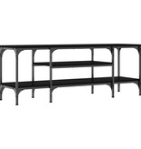 VidaXL Tv-meubel 121x35x45 cm bewerkt hout en ijzer zwart