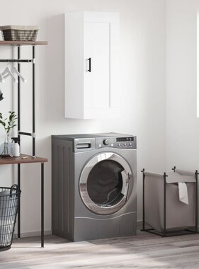 VidaXL Wandkast 34,5x34x90 cm bewerkt hout wit