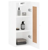 VidaXL Wandkast 34,5x34x90 cm bewerkt hout hoogglans wit