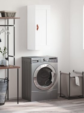 VidaXL Wandkast 34,5x34x90 cm bewerkt hout wit