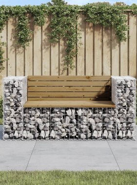 VidaXL Tuinbank schanskorfontwerp 143x71x65,5 cm geïmpregneerd hout
