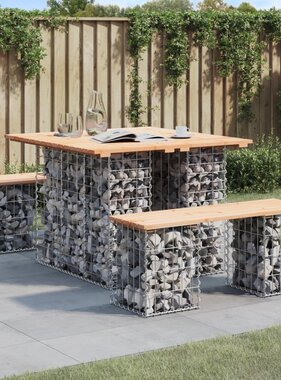 VidaXL Tuinbank schanskorfontwerp 100x102x72 cm massief grenenhout