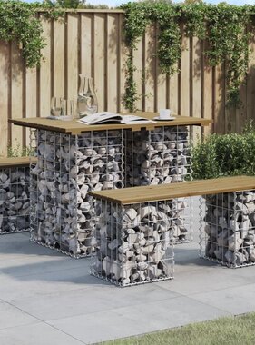 VidaXL Tuinbank schanskorfontwerp 100x70x72 cm geïmpregneerd hout