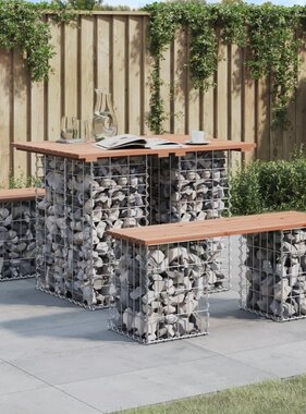 VidaXL Tuinbank Schanskorfontwerp 100x70x72 cm massief grenenhout