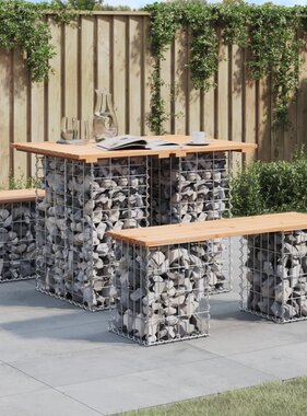 VidaXL Tuinbank schanskorfontwerp 100x70x72 cm massief grenenhout