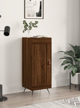 VidaXL Dressoir 34,5x34x90 cm bewerkt hout bruineikenkleurig