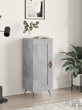 VidaXL Dressoir 34,5x34x90 cm bewerkt hout betongrijs