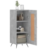 VidaXL Dressoir 34,5x34x90 cm bewerkt hout betongrijs